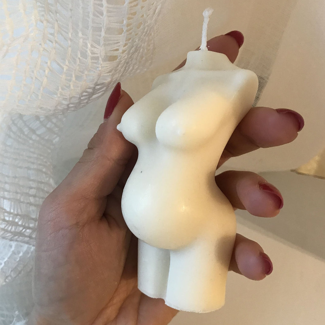 Vanilla Scented Pregnant Body Soy Candle 9cm