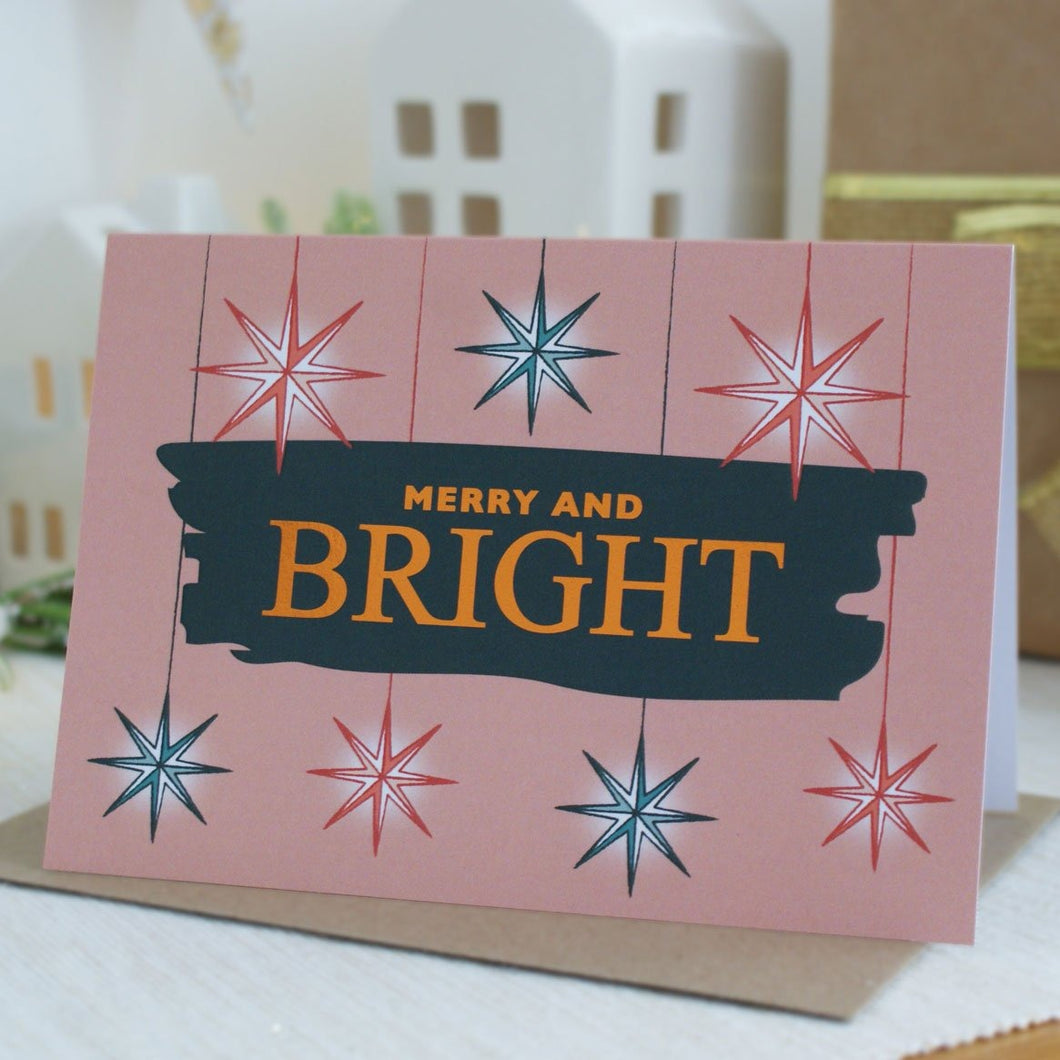 Merry and Bright Foiled Christmas Card