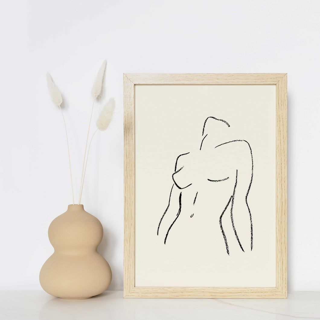 Female Form No. 2 in Off White and Black