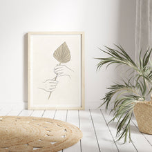 Load image into Gallery viewer, Hand illustration palm spear art print boho gallery wall by Megan Heloise

