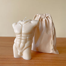 Load image into Gallery viewer, Vanilla Scented Large Male Body Soy Candle 15cm
