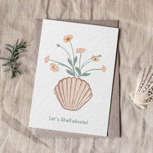 Load image into Gallery viewer, Let&#39;s Shell-ebrate Shell Vase Card
