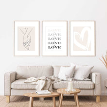 Load image into Gallery viewer, Love Wall Art Set of 3
