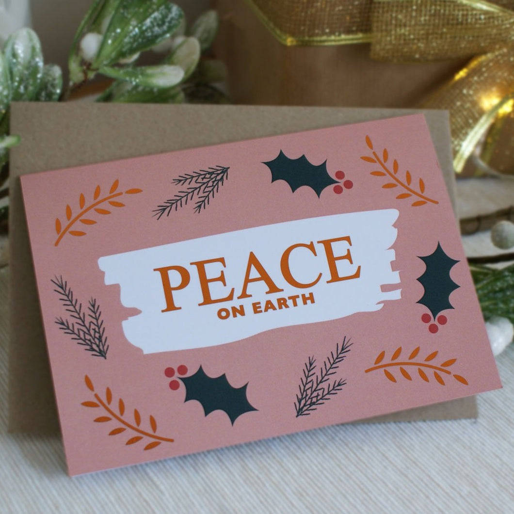 Peace on Earth Foiled Christmas Card