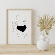Load image into Gallery viewer, Wine Lover II - Black and White

