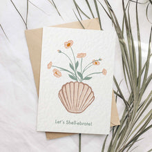 Load image into Gallery viewer, Let&#39;s Shell-ebrate Shell Vase Card
