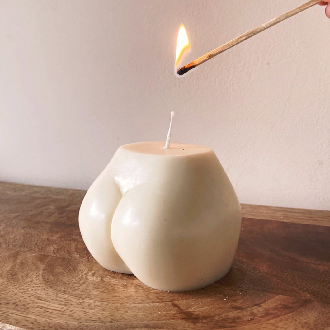 Vanilla Scented Bum Shape Soy Candle
