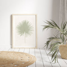 Load image into Gallery viewer, Green dried palm spear flower art print boho gallery wall by Megan Heloise
