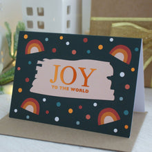 Load image into Gallery viewer, Joy Foiled Christmas Card
