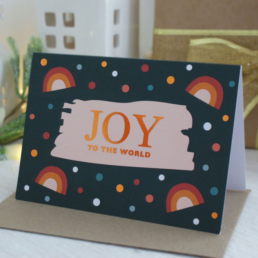 Joy Foiled Christmas Card